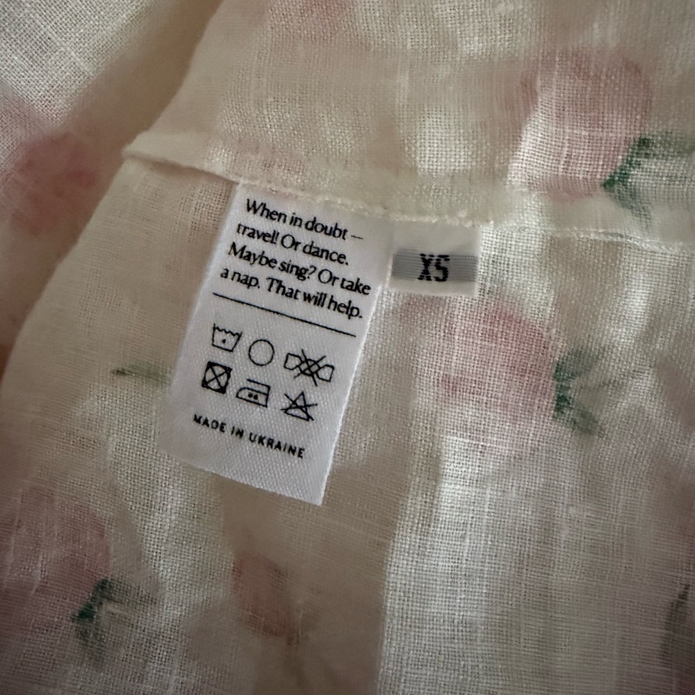 SLEEPER Floral Long Bubble Sleeve Off Shoulder Dress - Picture 3 of 4